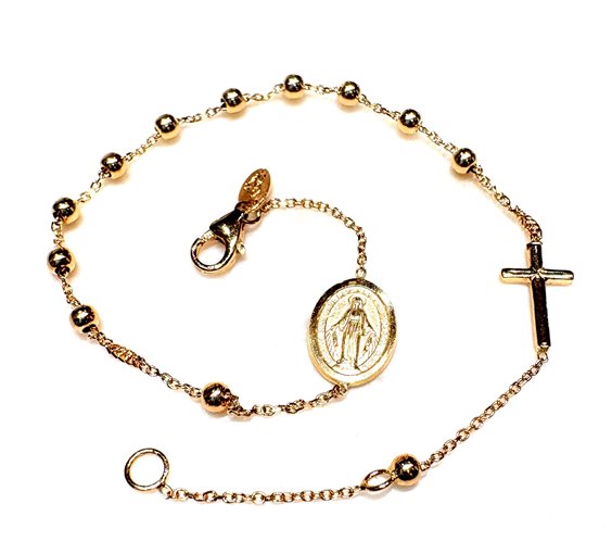 Bracelet Sommer Woman Sacro in Yellow Gold ROSARIO P UZ/CZ 2.50 G - ROSARIO P UZ/CZ 2.50 G
